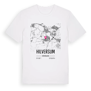 Hilversum karta t-shirt – ekologisk bomull t-shirt från Pinshirt