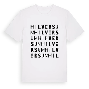 Hilversum ordlek t-shirt – ekologisk bomull t-shirt från Pinshirt