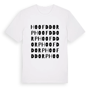 Hoofddorp ordlek t-shirt – ekologisk bomull t-shirt från Pinshirt