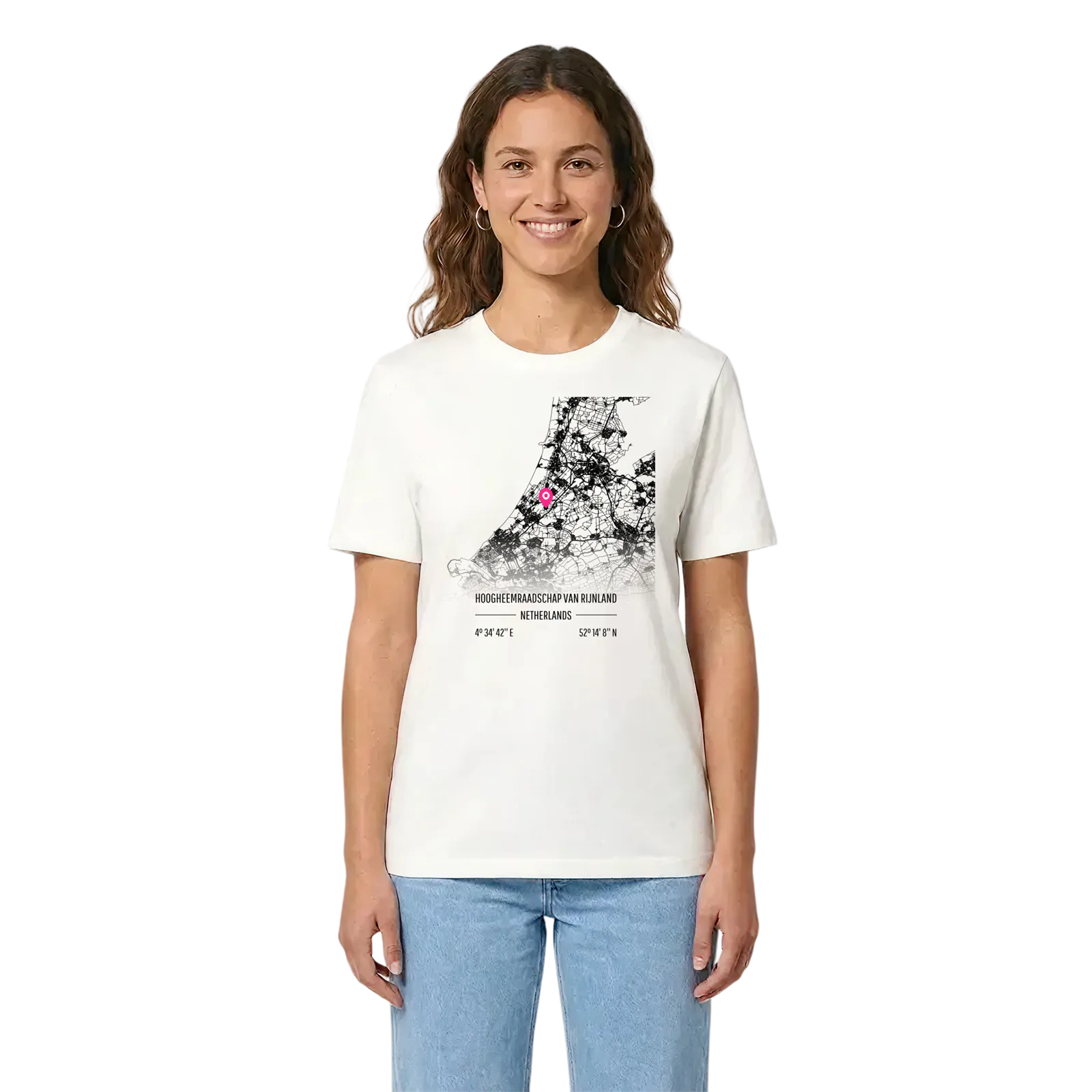 Hoogheemraadschap van Rijnland karta t-shirt – White, i miljö
