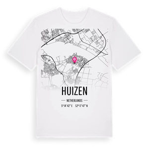 Huizen karta t-shirt – ekologisk bomull t-shirt från Pinshirt