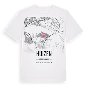 Huizen karta t-shirt – ekologisk bomull t-shirt från Pinshirt