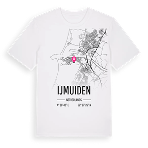 IJmuiden karta t-shirt – ekologisk bomull t-shirt från Pinshirt