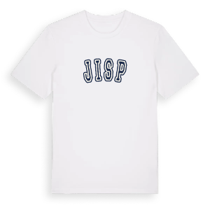 Jisp college t-shirt – ekologisk bomull t-shirt från Pinshirt