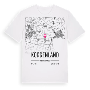 Koggenland karta t-shirt – ekologisk bomull t-shirt från Pinshirt