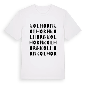 Kolhorn ordlek t-shirt – ekologisk bomull t-shirt från Pinshirt