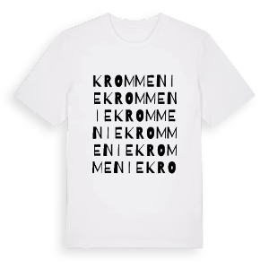 Krommenie ordlek t-shirt – ekologisk bomull t-shirt från Pinshirt