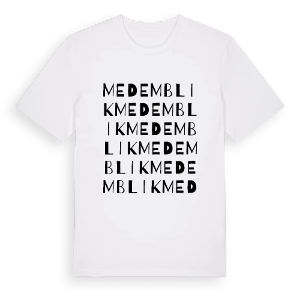 Medemblik ordlek t-shirt – ekologisk bomull t-shirt från Pinshirt