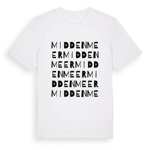 Middenmeer ordlek t-shirt – ekologisk bomull t-shirt från Pinshirt