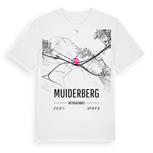 Muiderberg karta t-shirt – ekologisk bomull t-shirt från Pinshirt