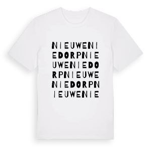 Nieuwe Niedorp ordlek t-shirt – ekologisk bomull t-shirt från Pinshirt