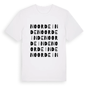 Noordeinde ordlek t-shirt – ekologisk bomull t-shirt från Pinshirt
