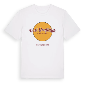 Oost-Graftdijk cirkel t-shirt – ekologisk bomull t-shirt från Pinshirt
