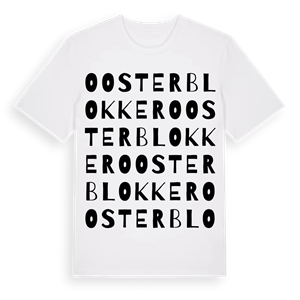 Oosterblokker ordlek t-shirt – ekologisk bomull t-shirt från Pinshirt
