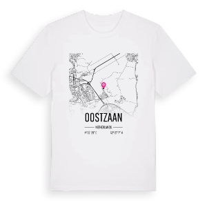 Oostzaan karta t-shirt – ekologisk bomull t-shirt från Pinshirt