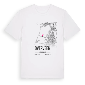 Overveen karta t-shirt – ekologisk bomull t-shirt från Pinshirt