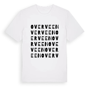 Overveen ordlek t-shirt – ekologisk bomull t-shirt från Pinshirt