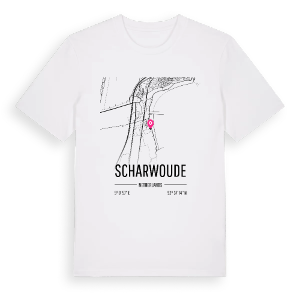 Scharwoude karta t-shirt – ekologisk bomull t-shirt från Pinshirt