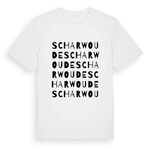 Scharwoude ordlek t-shirt – ekologisk bomull t-shirt från Pinshirt