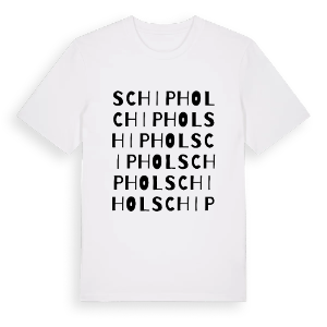 Schiphol ordlek t-shirt – ekologisk bomull t-shirt från Pinshirt