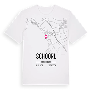 Schoorl karta t-shirt – ekologisk bomull t-shirt från Pinshirt