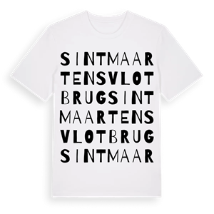 Sint Maartensvlotbrug ordlek t-shirt – ekologisk bomull t-shirt från Pinshirt