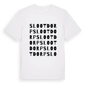 Slootdorp ordlek t-shirt – ekologisk bomull t-shirt från Pinshirt