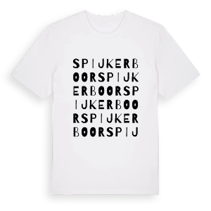 Spijkerboor ordlek t-shirt – ekologisk bomull t-shirt från Pinshirt