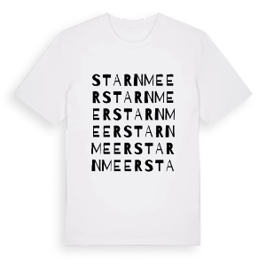 Starnmeer ordlek t-shirt – ekologisk bomull t-shirt från Pinshirt