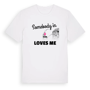 Någon i Texel älskar mig t-shirt – ekologisk bomull t-shirt från Pinshirt