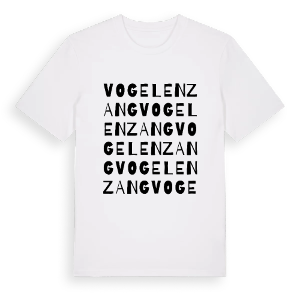 Vogelenzang ordlek t-shirt – ekologisk bomull t-shirt från Pinshirt
