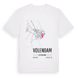 Volendam karta t-shirt – ekologisk bomull t-shirt från Pinshirt