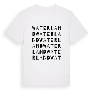 Waterland ordlek t-shirt – ekologisk bomull t-shirt från Pinshirt