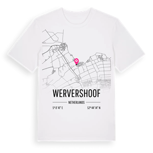 Wervershoof karta t-shirt – ekologisk bomull t-shirt från Pinshirt