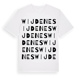 Wijdenes ordlek t-shirt – ekologisk bomull t-shirt från Pinshirt