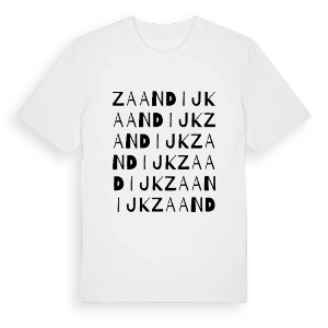 Zaandijk ordlek t-shirt – ekologisk bomull t-shirt från Pinshirt