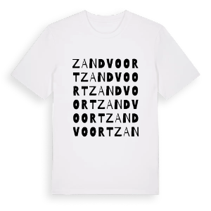 Zandvoort ordlek t-shirt – ekologisk bomull t-shirt från Pinshirt