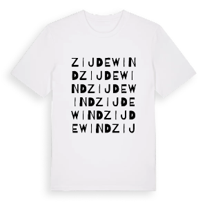 Zijdewind ordlek t-shirt – ekologisk bomull t-shirt från Pinshirt