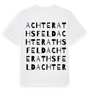 Achterathsfeld ordlek t-shirt – ekologisk bomull t-shirt från Pinshirt
