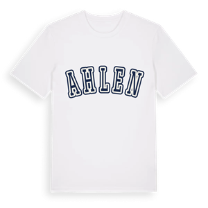 Ahlen college t-shirt – ekologisk bomull t-shirt från Pinshirt
