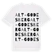 Alt-Godesberg ordlek t-shirt