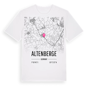 Altenberge karta t-shirt – ekologisk bomull t-shirt från Pinshirt