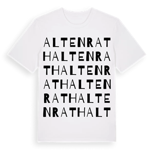Altenrath ordlek t-shirt – ekologisk bomull t-shirt från Pinshirt