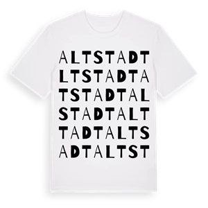 Altstadt ordlek t-shirt – ekologisk bomull t-shirt från Pinshirt