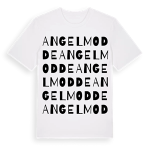 Angelmodde ordlek t-shirt – ekologisk bomull t-shirt från Pinshirt