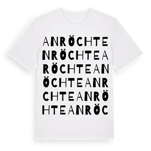 Anröchte ordlek t-shirt – ekologisk bomull t-shirt från Pinshirt
