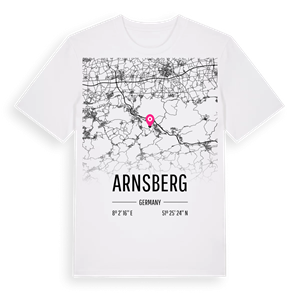 Arnsberg karta t-shirt – ekologisk bomull t-shirt från Pinshirt