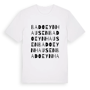 Bad Oeynhausen ordlek t-shirt – ekologisk bomull t-shirt från Pinshirt