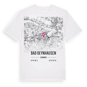 Bad Oeynhausen karta t-shirt – ekologisk bomull t-shirt från Pinshirt