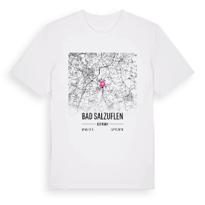 Bad Salzuflen karta t-shirt – ekologisk bomull t-shirt från Pinshirt
